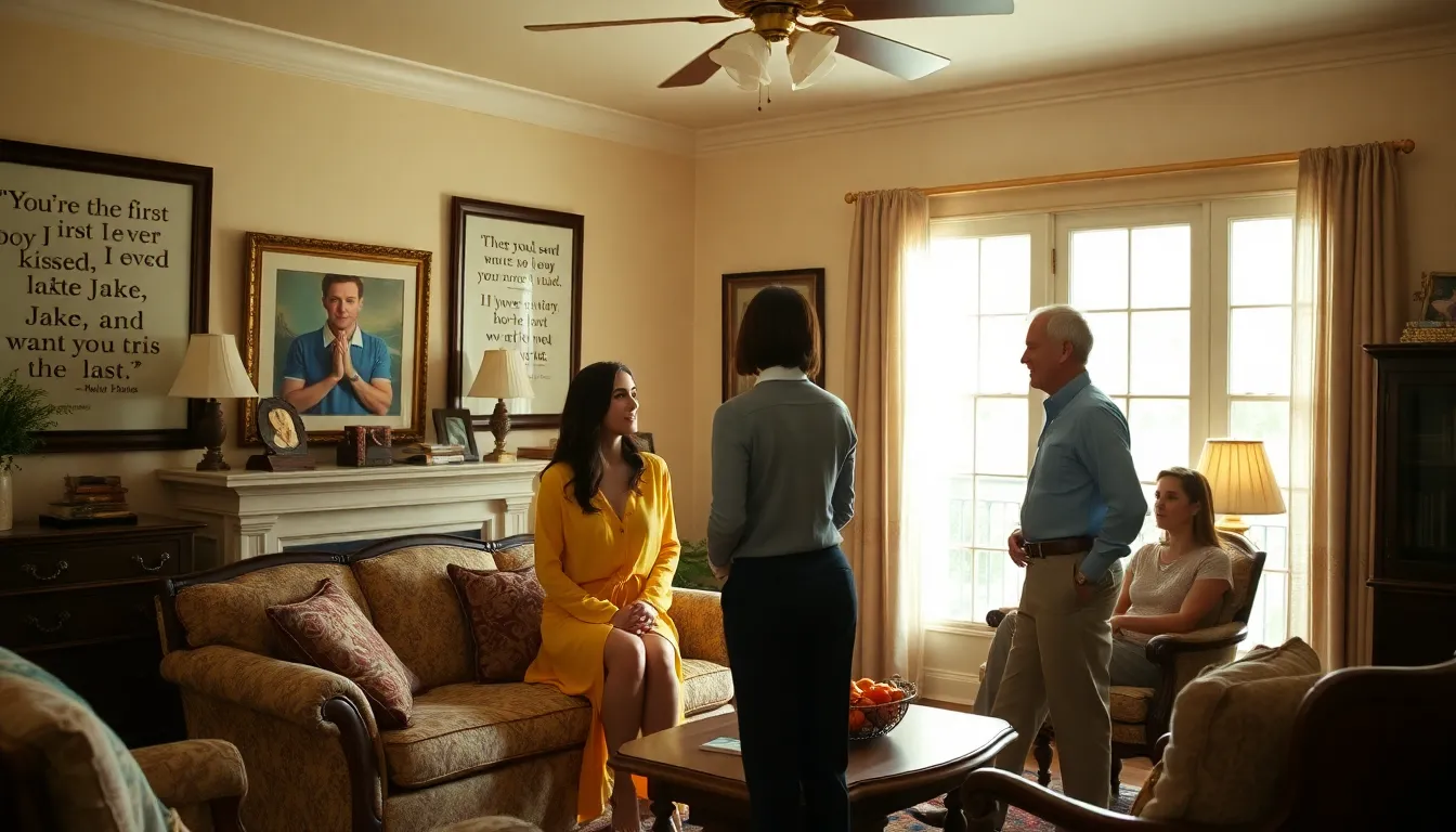 people discussing quotes from Sweet Home Alabama in a cozy setting.